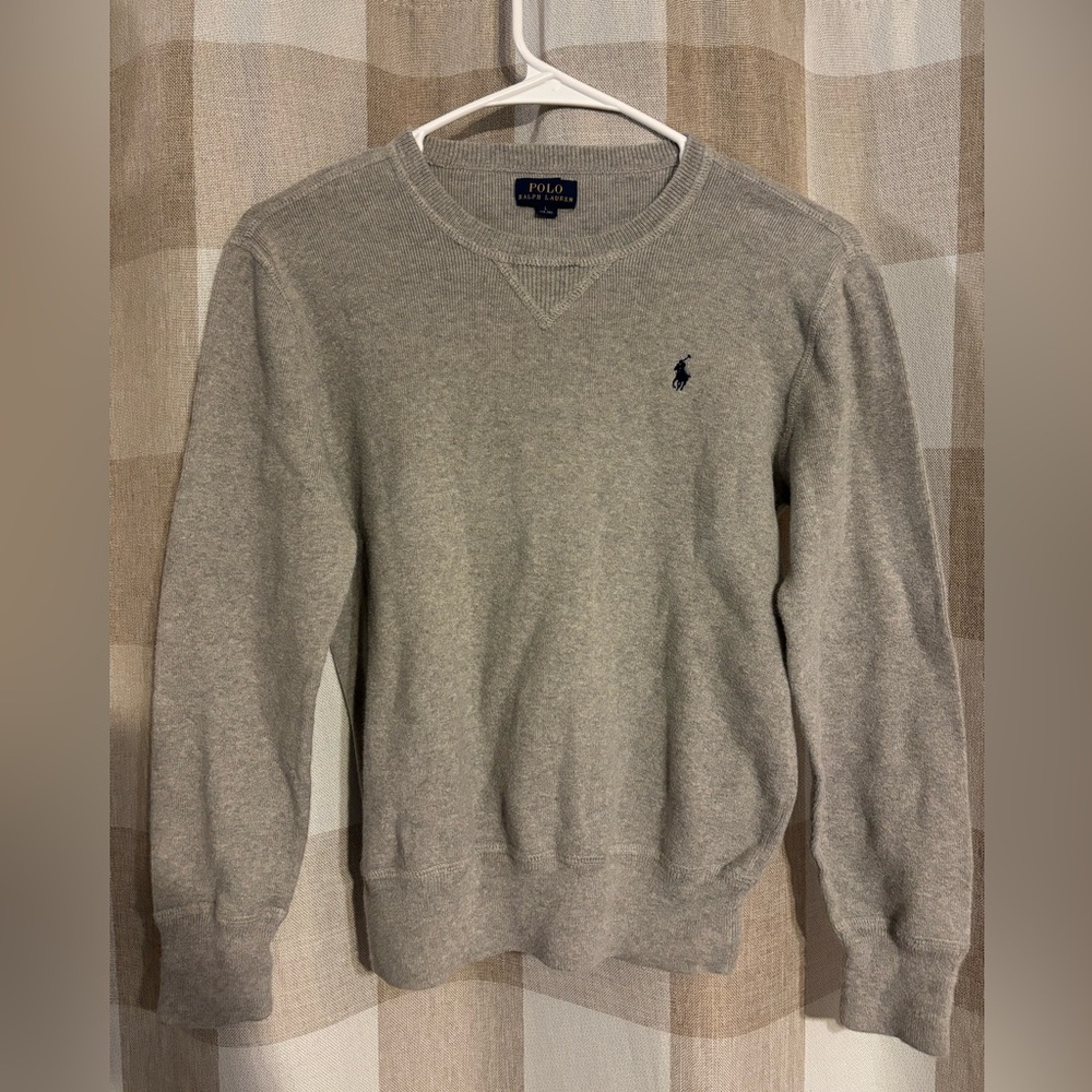 Polo by Ralph Lauren boys Light Gray Crewneck Sweater